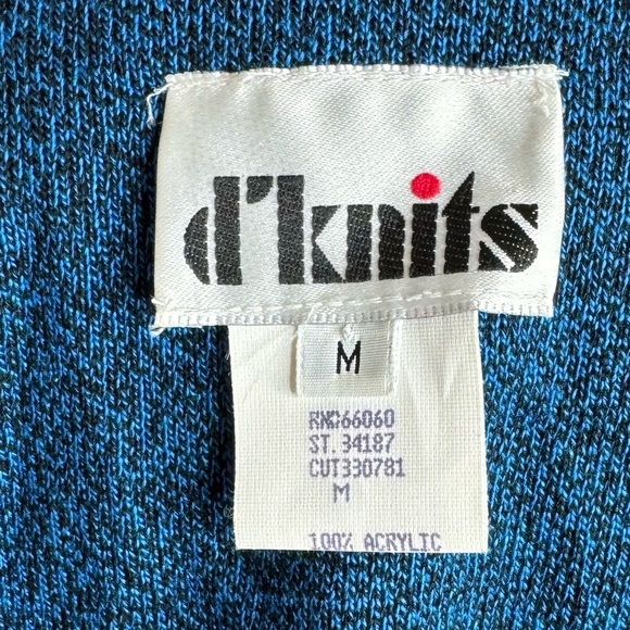 Vintage D' Knit Blue Women's Cropped Cardigan - Picture 7 of 7